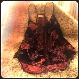 Altar’d State Velvet and Sheer Floral Camisole